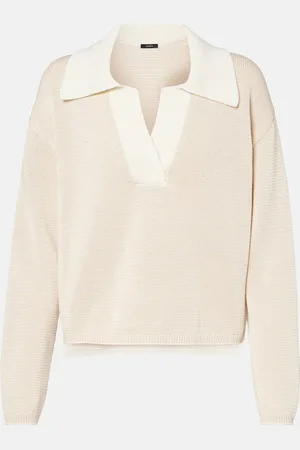 Joseph Striped cotton polo sweater