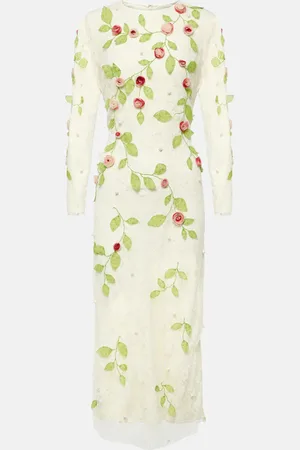 Markarian Avelina embroidered cotton lace midi dress
