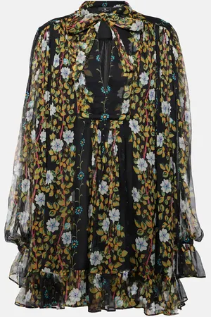 Etro Floral silk crepon minidress