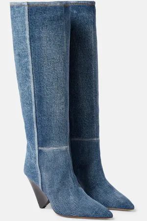 Isabel Marant Lakita denim knee-high boots