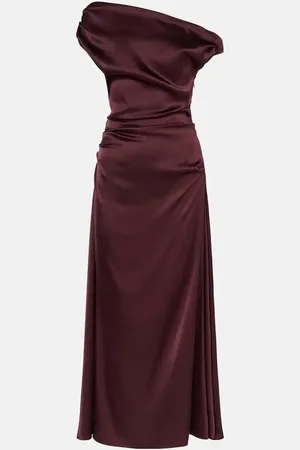 Staud Phare silk-blend satin midi dress