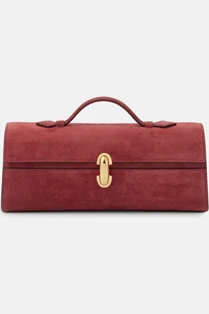 SAVETTE Slim Symmetry Small suede clutch