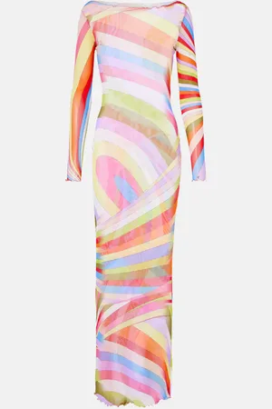 Puccini Iride tulle maxi dress