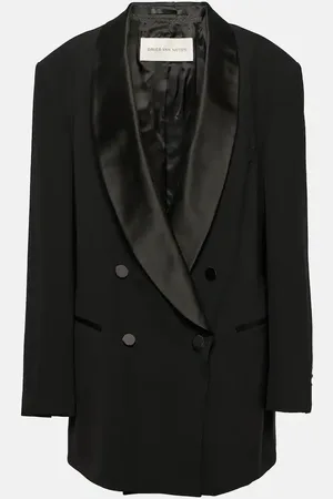 DRIES VAN NOTEN Oversized wool and silk-blend blazer