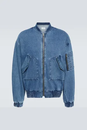 The Frankie Shop Cade denim bomber jacket
