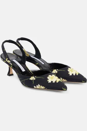 Manolo Blahnik Carolyne 50 floral slingback pumps