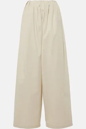 Maison Margiela High-rise cotton wide-leg pants