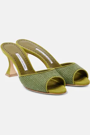 Manolo Blahnik Jadara 70 raffia mules