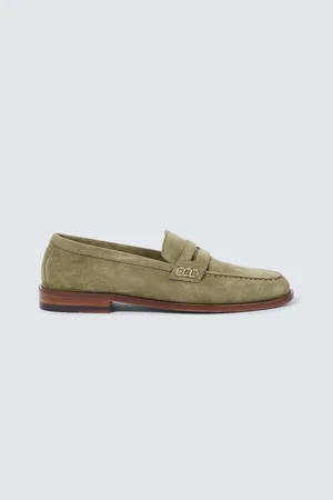 Manolo Blahnik Perry suede penny loafers