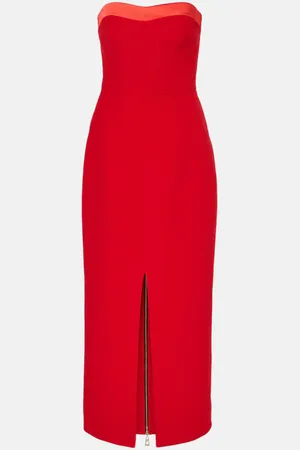 Safiyaa Sydney satin-trimmed midi dress