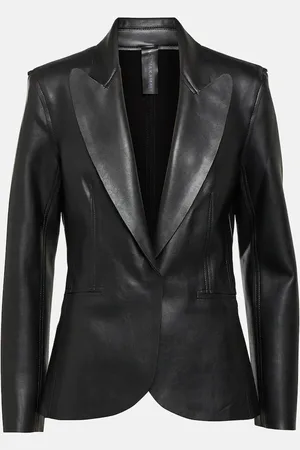 Norma Kamali Faux leather blazer