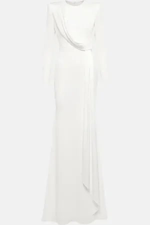 ALEX PERRY Bridal Maxwell satin-crÃªpe bridal gown