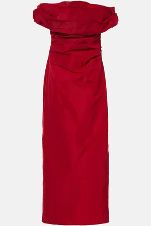 Staud Andrea taffeta midi dress
