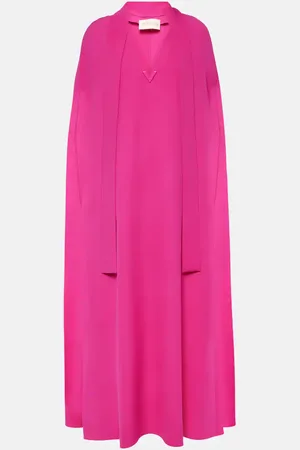 VALENTINO VGold caped silk maxi dress