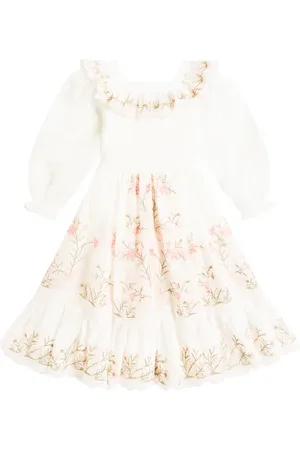 Petite Amalie Embroidered linen dress