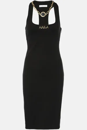 AREA Logo chain-detail midi dress