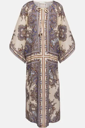 ZIMMERMANN Ottie paisley linen kaftan