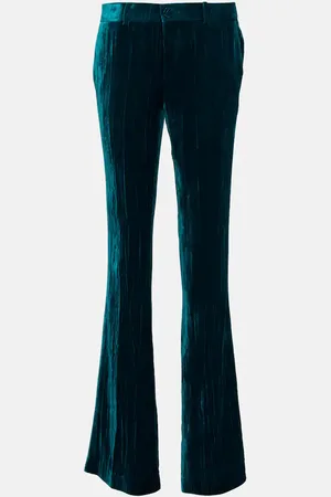 PETAR PETROV Gomez low-rise slim velvet pants
