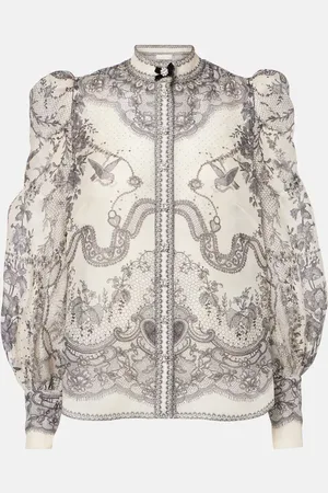 ZIMMERMANN Crush Body linen and silk organza blouse
