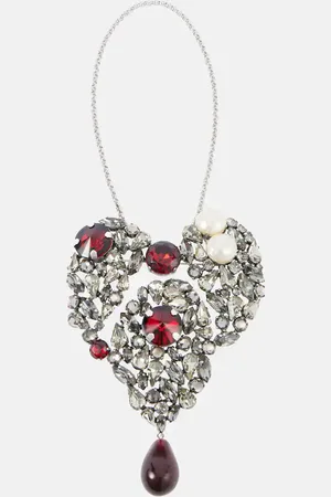 Saint Laurent Crystal-embellished pendant necklace