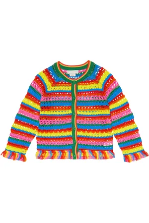 Stella McCartney Striped crochet cotton cardigan