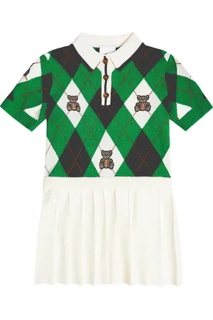 Burberry Thomas Bear wool and cashmere dress