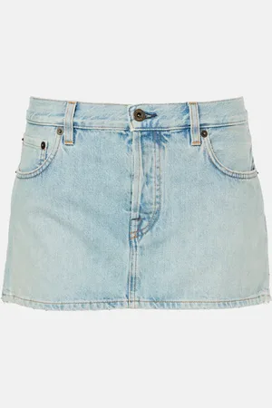 Miu Miu Logo denim miniskirt