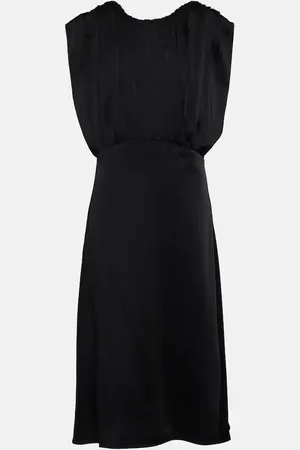 Jil Sander Draped satin midi dress