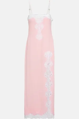 Christopher Kane Lace-trimmed maxi slip dress