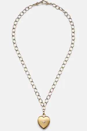 Marie Lichtenberg Heart 18kt and 14kt pendant necklace with diamond