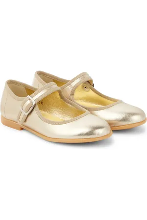 PèPè Metallic leather ballet flats