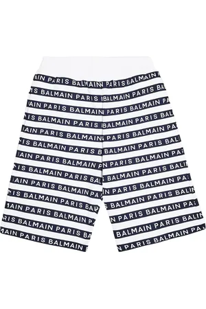 Balmain Logo printed cotton shorts