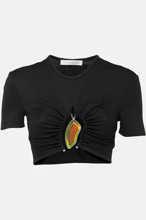 CHRISTOPHER ESBER Moodstone ruched crop top