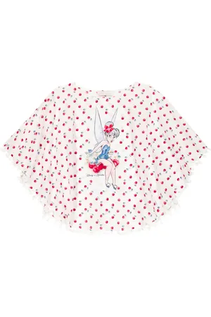 MONNALISA Printed cotton muslin poncho