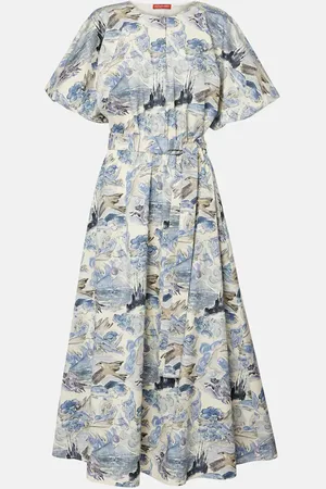 Altuzarra Paulina printed cotton-blend midi dress
