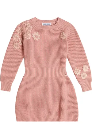 Tartine Et Chocolat Ribbed-knit cotton and wool dress