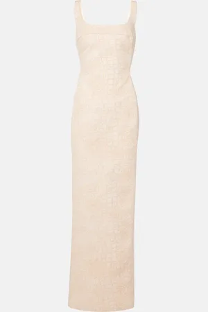 Jacquemus De-NÃ®mes croc-effect cotton maxi dress