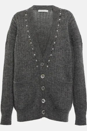 Alessandra Rich Embellished wool-blend cardigan