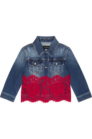 Dolce & Gabbana Lace-trimmed denim jacket