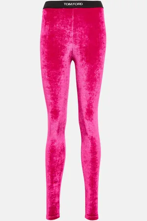 Tom Ford Logo velvet leggings