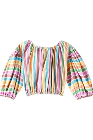 FÁBULA Striped cotton blouse