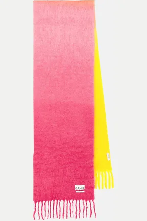 Ganni OmbrÃ© mohair-blend scarf