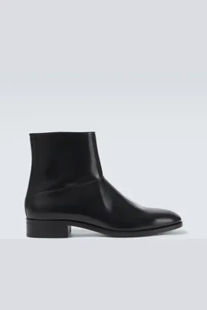 VALENTINO GARAVANI VLogo leather ankle boots