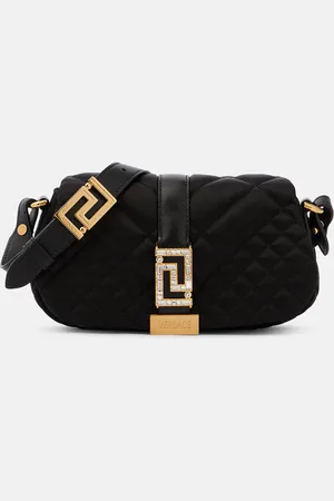 VERSACE Greca Goddess Mini satin shoulder bag