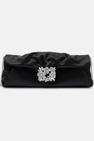 Roger Vivier Embellished satin clutch