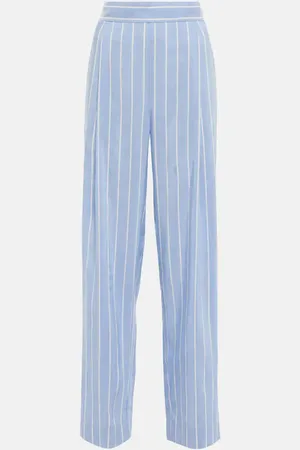 Vince Striped high-rise wide-leg pants