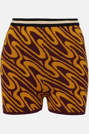DRIES VAN NOTEN High-rise jacquard shorts