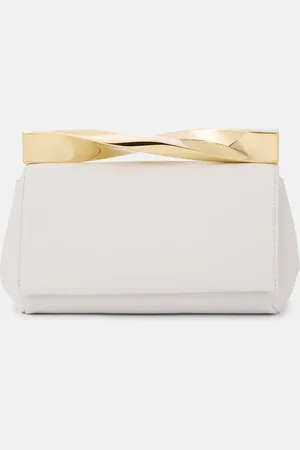 Aquazzura Twist Mini leather clutch