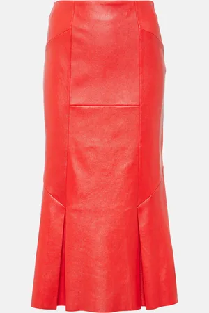 Stouls Lola leather midi skirt