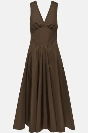 Alaïa Cotton poplin midi dress
